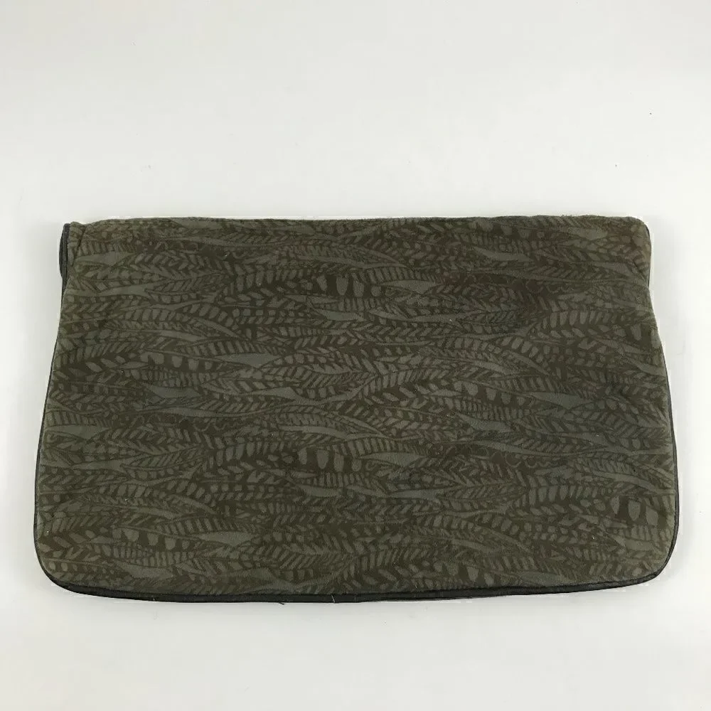 Vintage Snakeskin & Fabric Soft Envelope Clutch